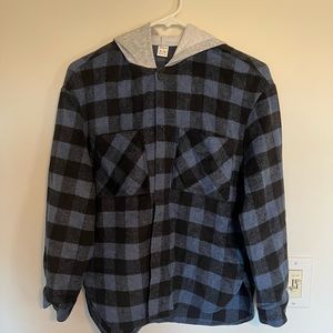 Kids SHEIN flannel hoodie jacket